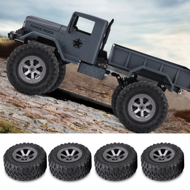Neumáticos De Orugas RC 4 Uds Neumáticos De Goma Para Coches Todoterreno Coche Militar De Control Remoto Para Pieza De Accesorio De Orugas RC 1:16