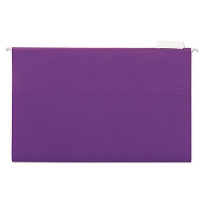 UPC 087547142202 product image for Deluxe Bright Color Hanging File Folders  Legal Size  1/5-Cut Tab  Violet  25/Bo | upcitemdb.com