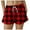 Red, variant on vigerkar Womens Checkered Drawstring Elastic Waist Casual Shorts Comfy Beach Shorts Summer Shorts Dark Green, XL