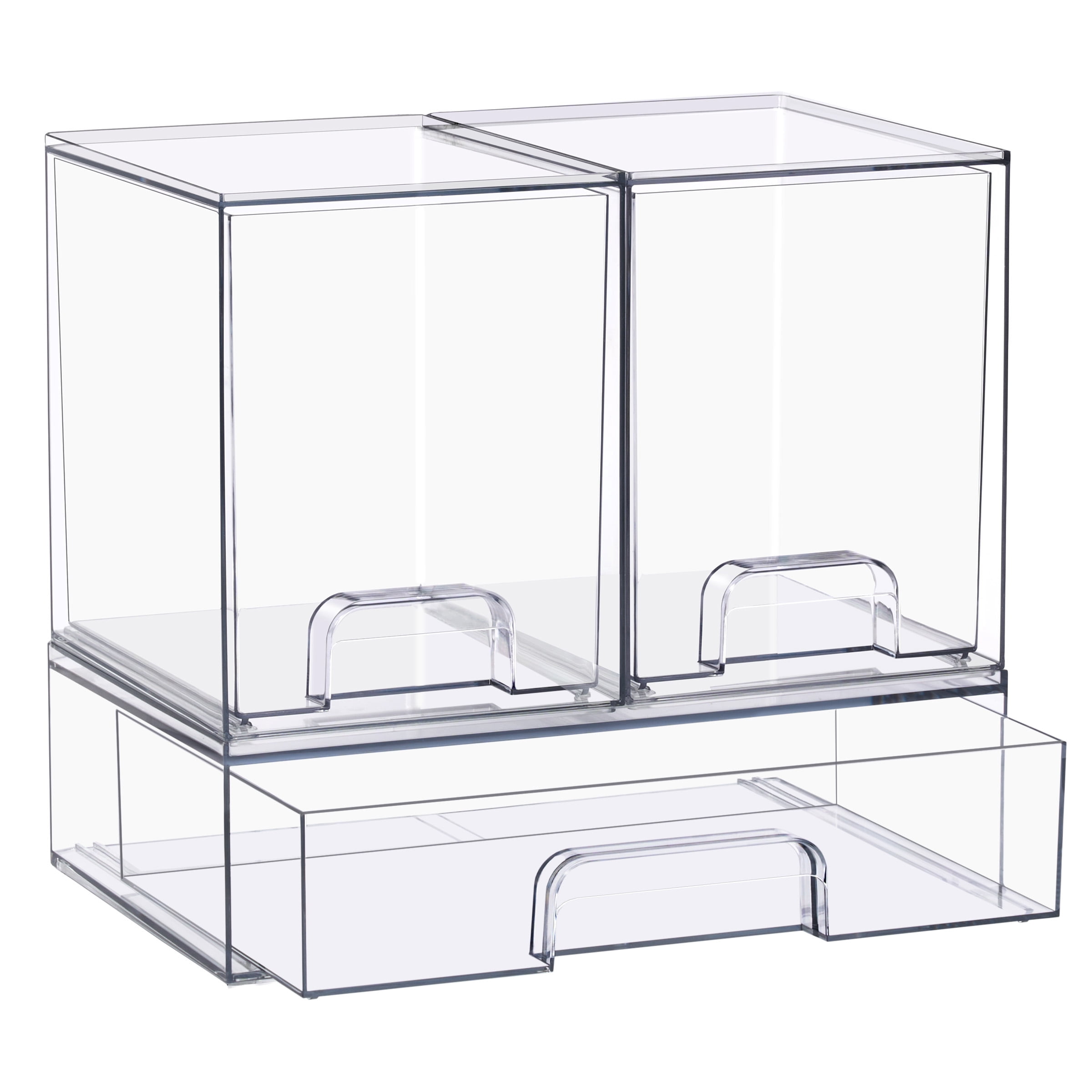 Sorbus Tall & Wide Stackable Acrylic Storage Drawers, Clear Baby Organizer Bins, 3-Pack