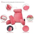 thumbnail image 6 of Clara Clark Bed Rest Reading Pillow with Arms and Pockets- Premium Memory Foam Pillow, Large, Pink, 6 of 7