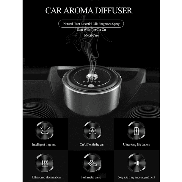 New clock light-sensing smart car aromatherapy machine ornament essential  oil atomizing diffuser light fragrance air freshener