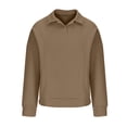 thumbnail image 3 of Timegard Sweatshirts pour Femmes Col Montant Manches Longues Ample Confortable Pull Tops Automne Hiver Mode, 3 of 6