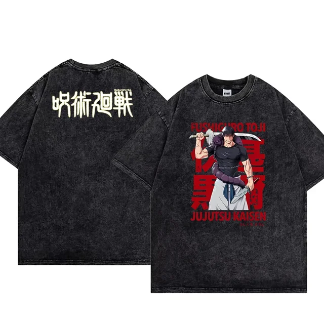Camiseta de Anime Jujutsu Kaisen para hombre y mujer, ropa de calle de Hip Hop, 100% algodón, transpirable, informal, estampada