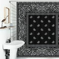 thumbnail image 3 of Bandana Pattern Shower Curtain Bathtub Decor Bathroom Fabric Waterproof Curtains Shower, 3 of 6