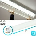 thumbnail image 3 of Luxrite F17T8/835 17W 24" T8 Fluorescent Tube Light Bulb, 3500K Natural White, 1350 Lumens, G13 Bi-Pin Base 4-Pack, 3 of 4