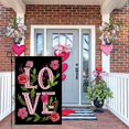 thumbnail image 3 of Valentines Day Floral Love Garden Flag 12x18 Inch Double Sided for Outside Small Burlap Holiday Yard Flag, 3 of 6