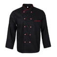 thumbnail image 3 of BELOVING Unisex Chef Jacket Jacket Chef Clothing Chef Catering Work Clothing Black L, 3 of 10