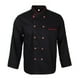 thumbnail image 3 of para proteger Unisex con Uniformes de Cocinero de Hotel de Manga Larga de - Negro, L Yinane Chaqueta de chef de manga larga, 3 of 8