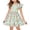 Green, variant on Abcomgle Girl's Summer Casual Dress Casual A-Line Flutter Sleeve Midi Dress Strawberry Print Flare Crew Neck Swing Sundresses for 4-14t Kids,Turquoise