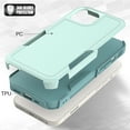 thumbnail image 4 of Allytechgroup Compatible for Apple iPhone 15, Rugged Shockproof Military Grade Protection Dual Layers Hard PC TPU Phone Case for iPhone 15, Mint, 4 of 5