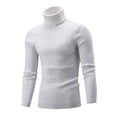 thumbnail image 1 of Suéter de cuello alto para hombre de Europa y Estados Unidos, camisa de color sólido con parte inferior, moda de alto sentido para hombre Joker, 1 of 5
