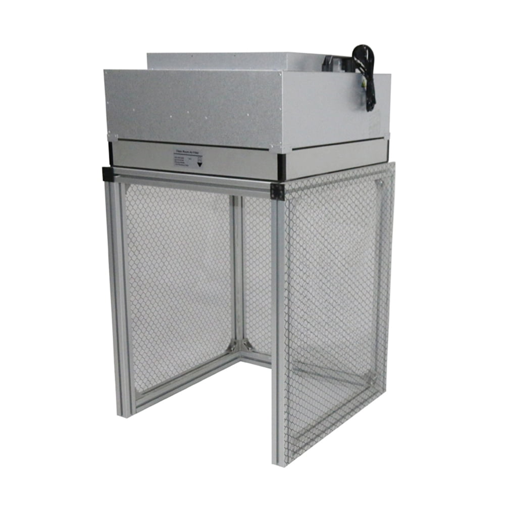 PreAsion Single-Person Vertical Laminar Flow Hood Air Flow Dust Free Room Workshop Bench with HEPA Filter 110V