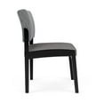 thumbnail image 2 of Lenox Wood Reception Waiting Armless Guest Chair / Black Wood / Gray / Gray, 2 of 5