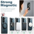 thumbnail image 6 of Allytechgroup Magnetic Compatible with Samsung Galaxy Z Fold 7 Case with Stand, Compatible with Mag-safe 360° Rotatable Ring Holder Stand Shockproof Protective Back Cover for Women Men, Blue, 6 of 7