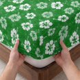 thumbnail image 3 of Cal.King Size Fitted Sheet Set - Green Flowers 3 Piece Bedding Sets 16" Deep Pocket Fitted Sheet with 2 Pillowcases, Nature Farmhouse Botanical Wild Floral Brushed Microfiber Hotel Luxury Bed Sheets, 3 of 9
