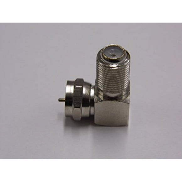 Adapter 90? Degree Right Angled F Female to F Male 75 Ohm (2 Pack)