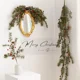 thumbnail image 2 of Guirnalda de luces LED con flores de Pascua artificiales, ramas de pino, guirnalda navideña para hacer tú mismo, decoraciones navideñas para el hogar, 2 of 5