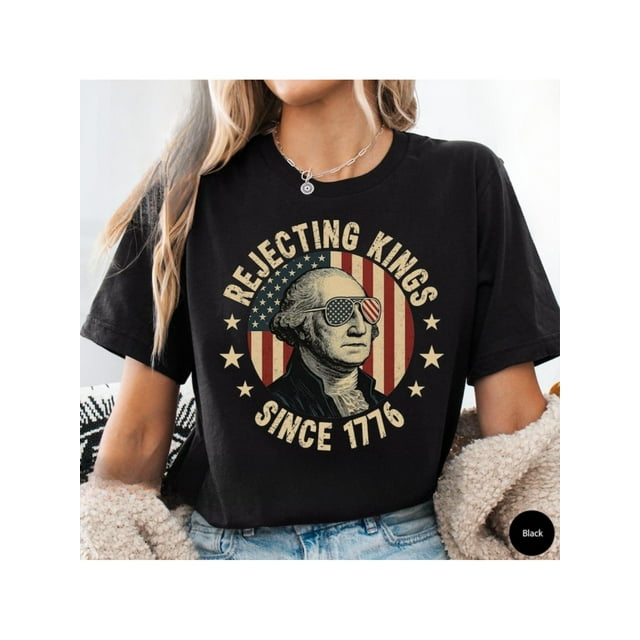 american Revolution Tee - 'No Kings Since 1776' Historical Slogan, Patriotic Protest inspired Cotton Shirt