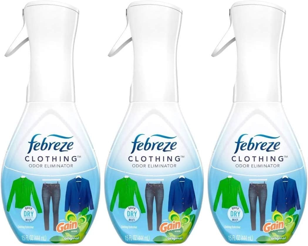 Febreze Clothing Odor Eliminator with Gain Original Scent Pack of 3
