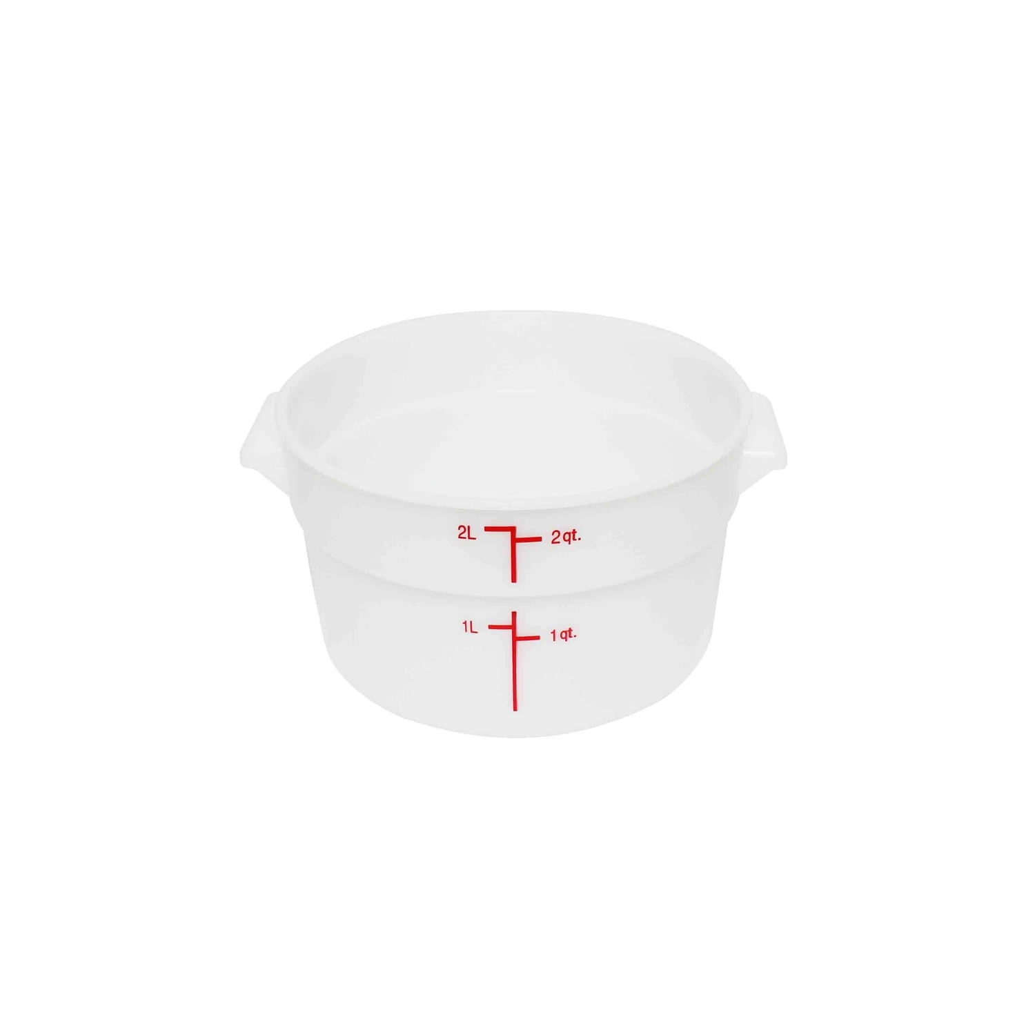 2 Qt Round Food Storage Container, Pp, White,3 packs