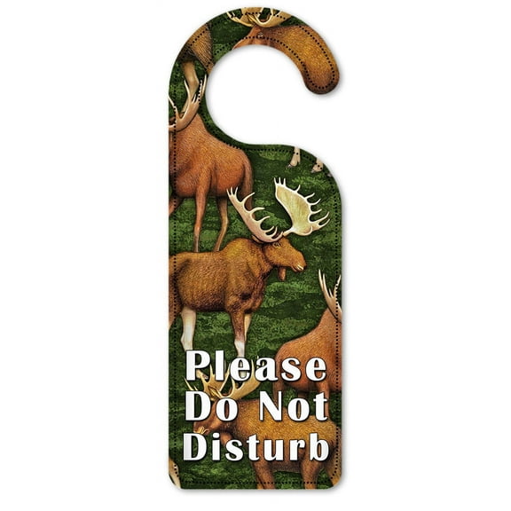 Do Not Disturb Door Knob Hanger Sign - Moose - Image by Dan Morris