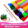 thumbnail image 2 of Pipe Cleaners, Pipe Cleaners for Crafts (200pcs 20 Multi-Colored),12 inch Long Pipe Cleaners in 20 Colors., 2 of 5
