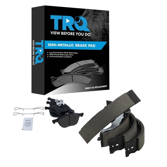 TRQ Front and Rear Brake Pad Set Semi Metallic Fits 2004-2007 Ford Focus