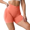 thumbnail image 1 of Gibobby Pantalones De Casuales Para Mujer Pantalones cortos de algodón para mujer, cintura alta elástica, plisados, con volantes, lindos, para la playa, informales, fluidos(Anaranjado, M), 1 of 5
