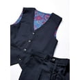 thumbnail image 2 of Geoffrey Beene Boy's Modern Fit 5-Piece Jacket Vest Trousers Shirt Tie Notch Lapel Suit Set - Colors, 2 of 5
