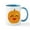 White/Blue Inside, variant on CafePress - Pumpkin W David Kawaii Face - 11 oz Ceramic Mug - Novelty Coffee Tea Cup