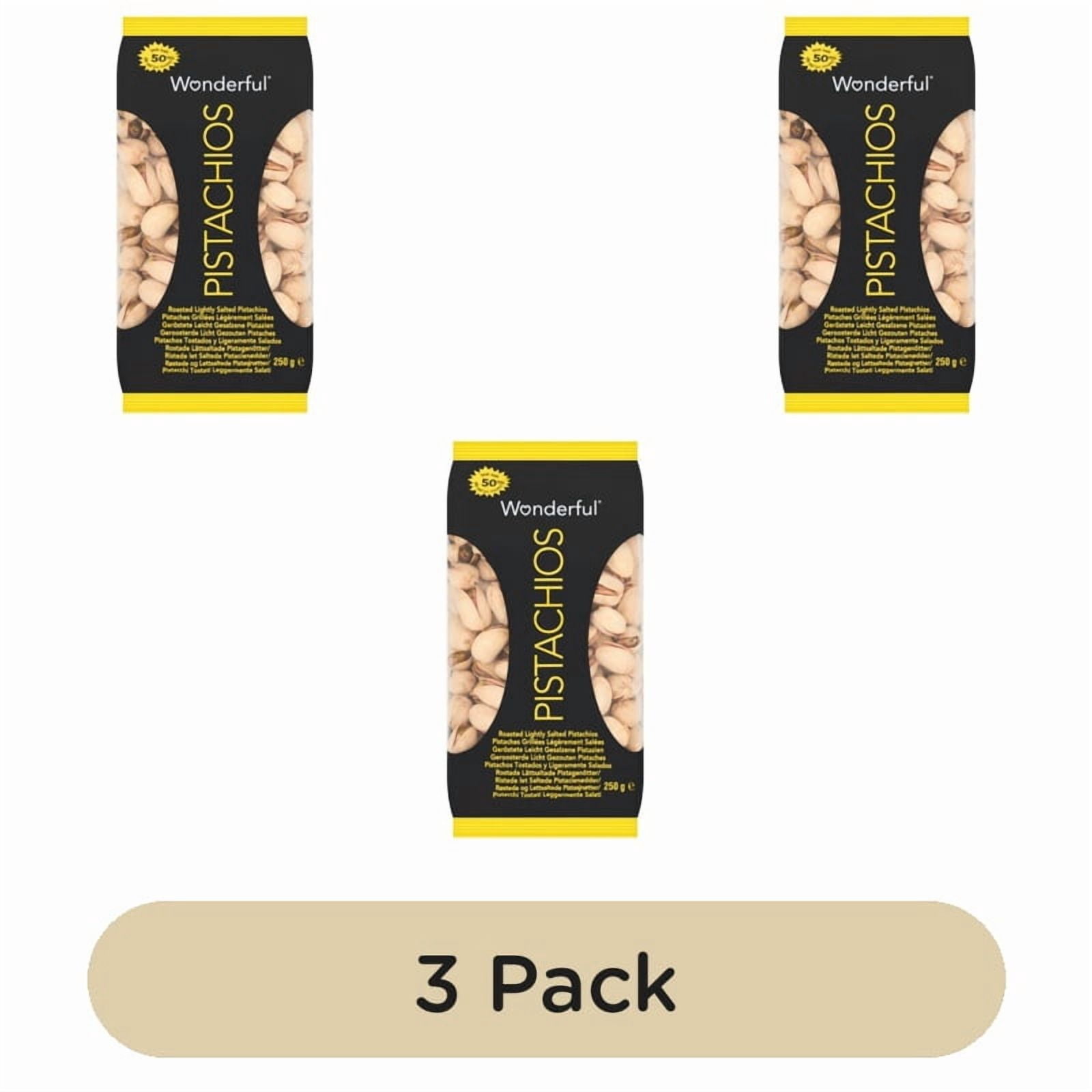Wonderful Pistachios Lightly Salted 250g, British Import (Pack of 3)