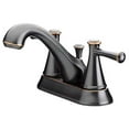 thumbnail image 2 of Homewerks Worldwide Import 239961 Home Pointe 2 Hand Lavatory Faucet - Brushed Bronze, 2 of 2