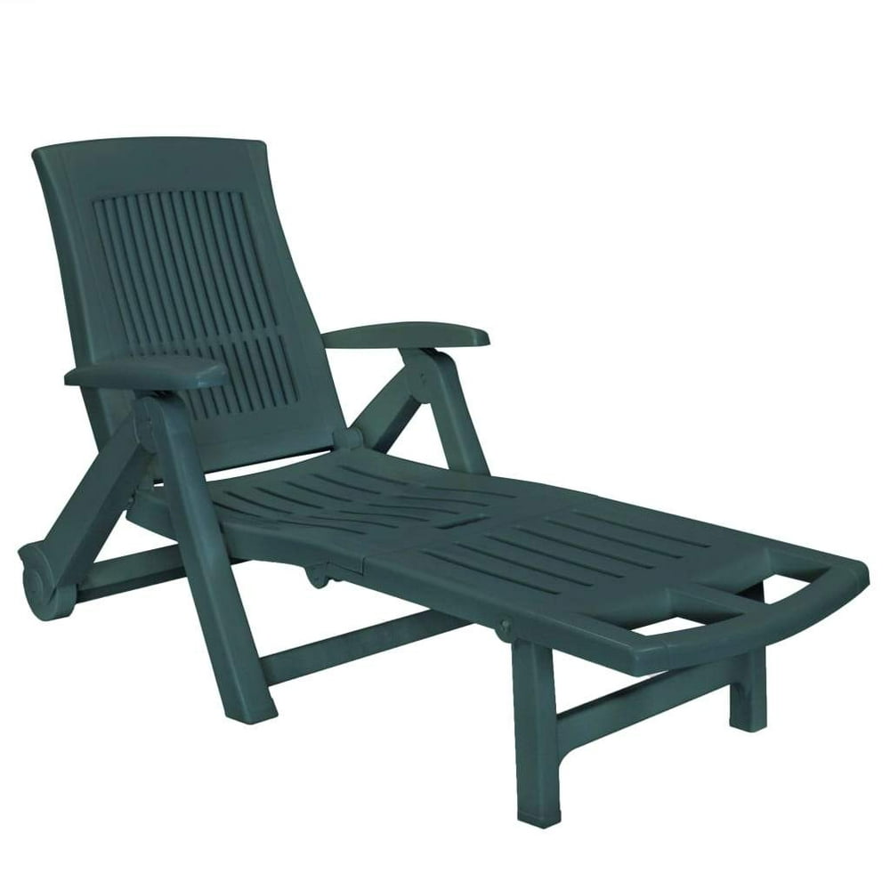 vidaXL Sun Lounger with Footrest Plastic Outdoor Garden Chair Multi ...