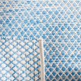 thumbnail image 4 of Safavieh Montauk Collection MTK601B Handmade Cotton Area Rug, 6' x 6' Square, Blue / Ivory, 4 of 4
