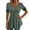 Green #058, variant on Summer Tops for Women Dressy Hollow Out Eyelet Short Sleeve T Shirt Trendy Casual V Neck Flowy Going Out Blouse, XL