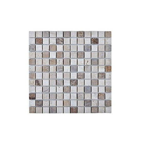 Italian Tile Stone - Mosaic with Stone Wall Tile, Beige & Brown