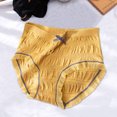 thumbnail image 2 of Sngxgn Womens Cotton Underwear High Waist Full Coverage Briefs Soft Breathable Panties Stretch Underpants(Yellow,One Size), 2 of 4