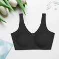 thumbnail image 3 of Litie Women Solid Color U Neck Seamless Padded Sports Bra Vest, 3 of 6