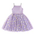 thumbnail image 2 of Povozer Toddler Baby Girls Tutu Sleeveless Dress Princess Birthday Sundress(Purple,3-4Y), 2 of 6