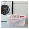 thumbnail image 4 of 42 Liters Plastic Laundry Basket, White Clothes Hamper Baskets with Handles Set of 4, 4 of 6