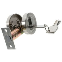 ULTNICE Keyed Deadbolt Lock Silver 1 Set 2.95X2.20X2.20in