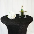 thumbnail image 2 of Efavormart Black Wholesale Stretchy Spandex Tablecover Glitz Tablecloth For Cocktail Table Wedding Party Bar Restaurant Tablecloth, 2 of 10