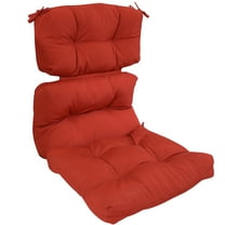 Sunnydaze 23" x 47" Red Tufted High Back Chair Cushion