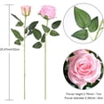 thumbnail image 6 of ZOELNIC 12PCS Artificial Silk Flowers Realistic Roses Bouquet Long Stem for Home Wedding Decoration Party (Pink), 6 of 7