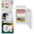 thumbnail image 3 of 20L Mini Fridge for Bedroom Car Office, Portable Mini Fridge Cooler & Warmer Touch Panel and Digital Temperature for Food Drinks Skincare Beauty, Small Refrigerator with Glass Front - White, 3 of 9