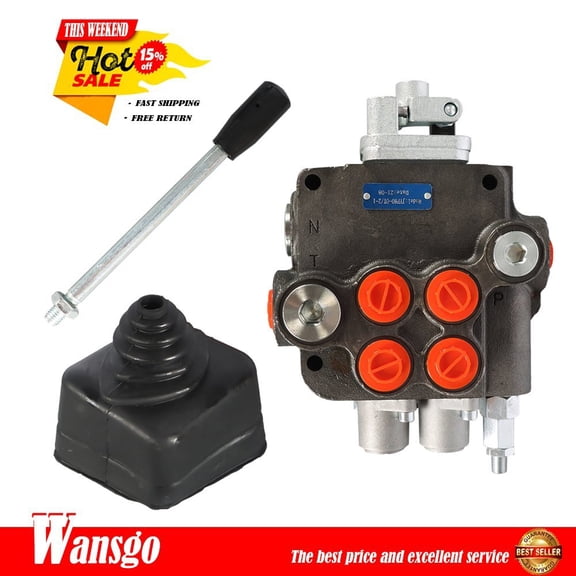 Hydraulic Directional Control Valve for Tractor Loader w/Joystick 2 Spool 21GPM