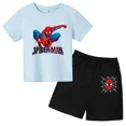 thumbnail image 3 of Conjunto de 2 piezas de camiseta y pantalones cortos deportivos para niños de Marvel Spider-Man, conjunto de verano para bebés de 3 a 12 años, ropa de marca de dibujos animados para niños, 3 of 5