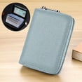 thumbnail image 4 of QENASHAING PU Leather Card Wallet, 20-Slot Accordion Organizer with Zipper Closure, Slim Pocket-Sized Holder for Credit and Debit Cards, 4 of 8