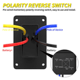 thumbnail image 2 of 2PCS Reverse Polarity Switch 12V DPDT Momentary 3 Position Rocker Switch IP67 Waterproof Marine ON Off ON 20A for RV, 2 of 6